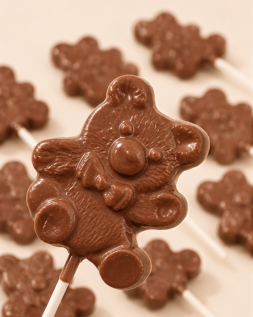 Chocolate Teddy Bear Lollipop